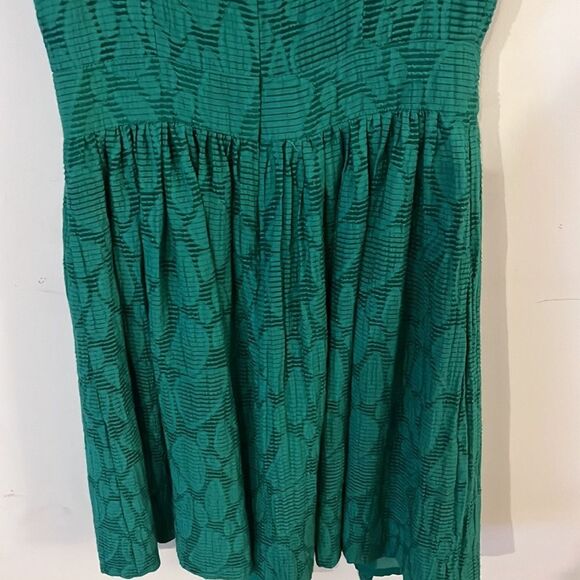 Duro Olowu Green Lined Dress Sz 6 - Picture 8 of 13